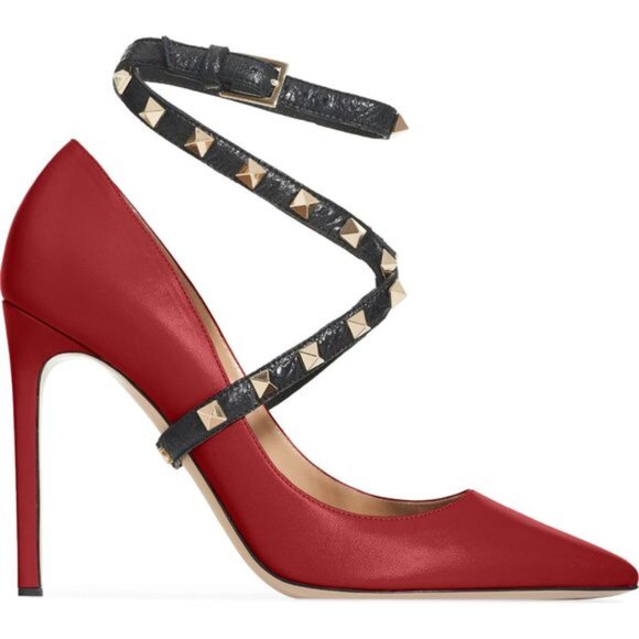 VALENTINO GARAVANI Rockstud Wrap Pump sz 38 1/2 - Picture 2 of 8